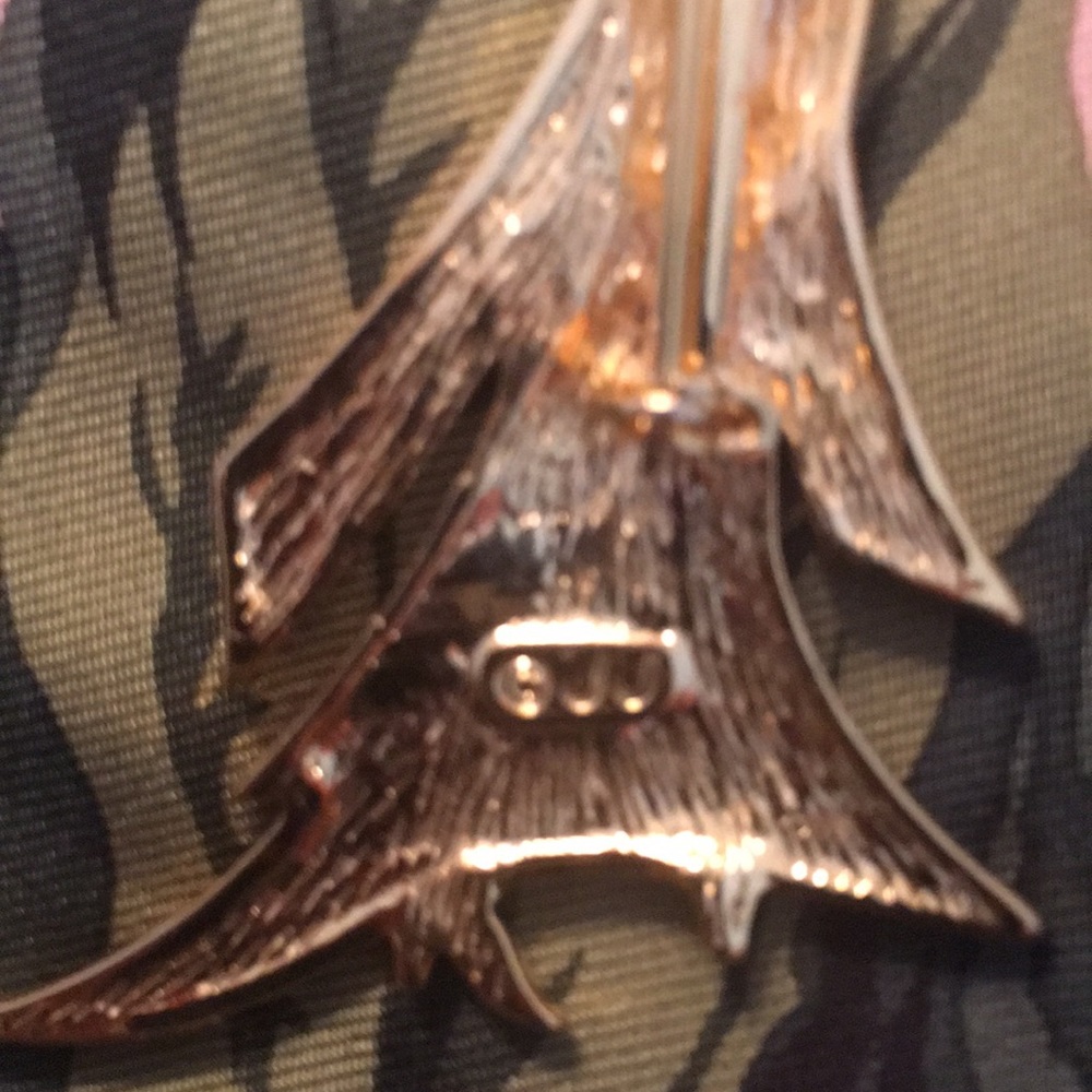 JJ Vintage Deco Art Nouveau Lady Brooch - Picture 4 of 5